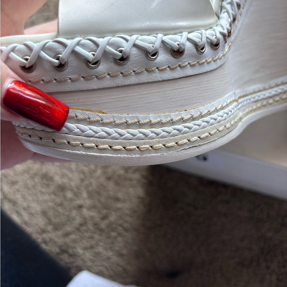 Casadei White Wedge Sandals in great condition! - Picture 9 of 14